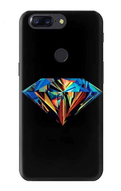 W3842 Abstract Colorful Diamond Hard Case and Leather Flip Case For OnePlus 5T