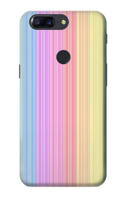 W3849 Colorful Vertical Colors Hard Case and Leather Flip Case For OnePlus 5T