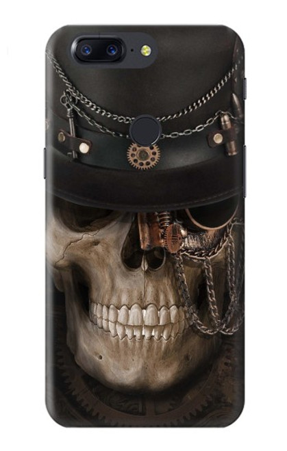 W3852 Steampunk Skull Hard Case and Leather Flip Case For OnePlus 5T