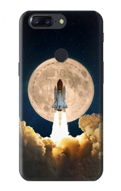W3859 Bitcoin to the Moon Hard Case and Leather Flip Case For OnePlus 5T