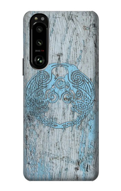 W3829 Huginn And Muninn Twin Ravens Norse Hard Case and Leather Flip Case For Sony Xperia 5 III