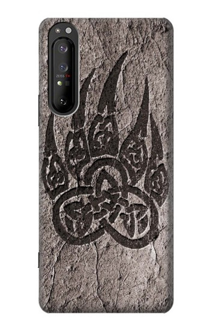 W3832 Viking Norse Bear Paw Berserkers Rock Hard Case and Leather Flip Case For Sony Xperia 1 II