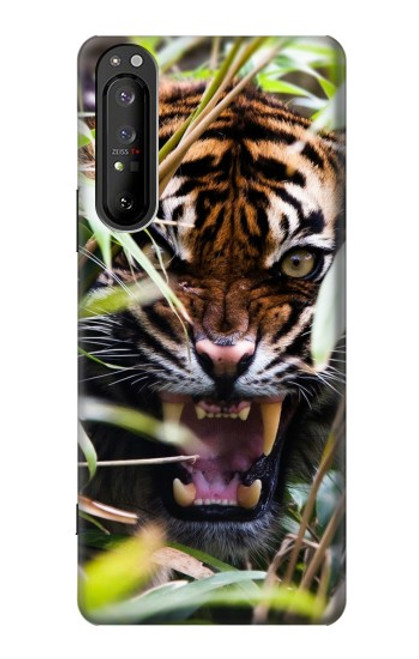 W3838 Barking Bengal Tiger Hard Case and Leather Flip Case For Sony Xperia 1 II