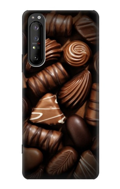 W3840 Dark Chocolate Milk Chocolate Lovers Hard Case and Leather Flip Case For Sony Xperia 1 II