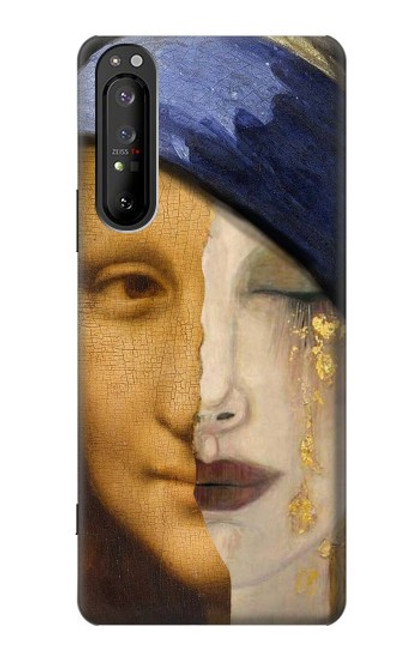 W3853 Mona Lisa Gustav Klimt Vermeer Hard Case and Leather Flip Case For Sony Xperia 1 II