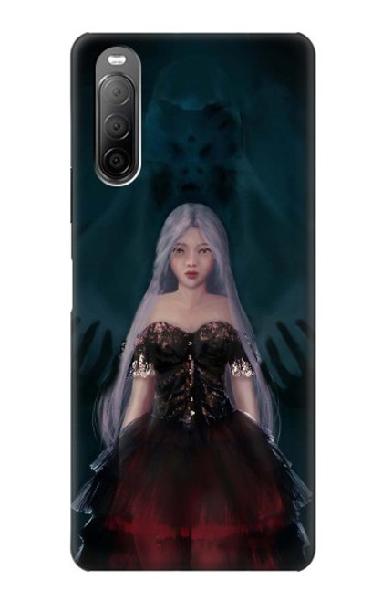 W3847 Lilith Devil Bride Gothic Girl Skull Grim Reaper Hard Case and Leather Flip Case For Sony Xperia 10 II