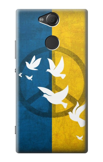W3857 Peace Dove Ukraine Flag Hard Case and Leather Flip Case For Sony Xperia XA2