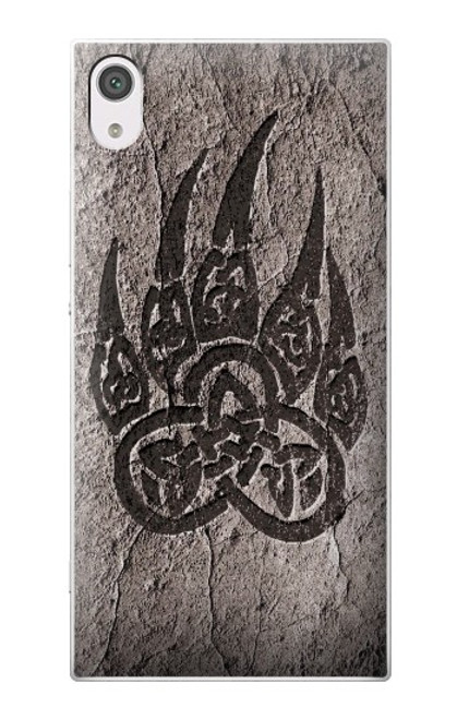W3832 Viking Norse Bear Paw Berserkers Rock Hard Case and Leather Flip Case For Sony Xperia XA1