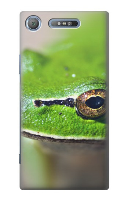 W3845 Green frog Hard Case and Leather Flip Case For Sony Xperia XZ1