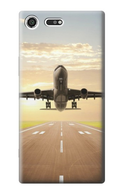 W3837 Airplane Take off Sunrise Hard Case and Leather Flip Case For Sony Xperia XZ Premium