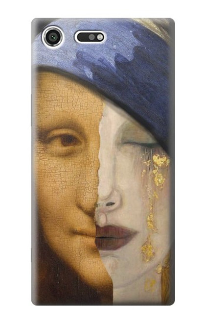 W3853 Mona Lisa Gustav Klimt Vermeer Hard Case and Leather Flip Case For Sony Xperia XZ Premium