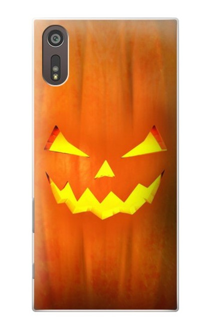 W3828 Pumpkin Halloween Hard Case and Leather Flip Case For Sony Xperia XZ
