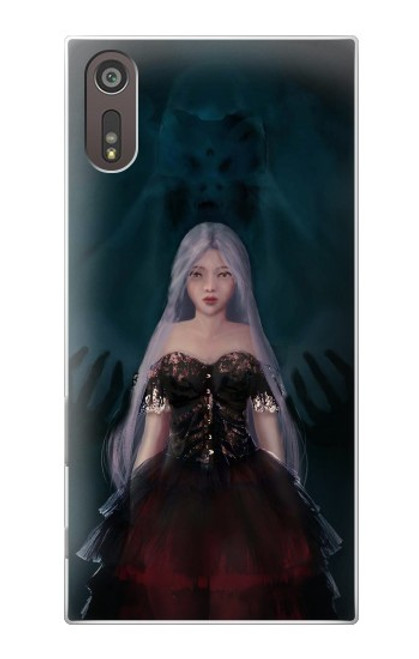 W3847 Lilith Devil Bride Gothic Girl Skull Grim Reaper Hard Case and Leather Flip Case For Sony Xperia XZ