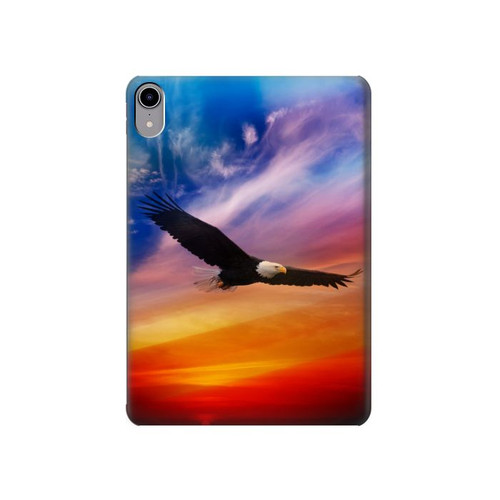 W3841 Bald Eagle Flying Colorful Sky Tablet Hard Case For iPad mini 6, iPad mini (2021)