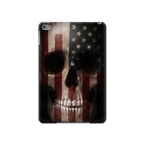 W3850 American Flag Skull Tablet Hard Case For iPad mini 4, iPad mini 5, iPad mini 5 (2019)