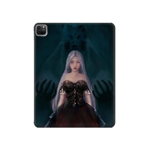 W3847 Lilith Devil Bride Gothic Girl Skull Grim Reaper Tablet Hard Case For iPad Pro 12.9 (2022,2021,2020,2018, 3rd, 4th, 5th, 6th)