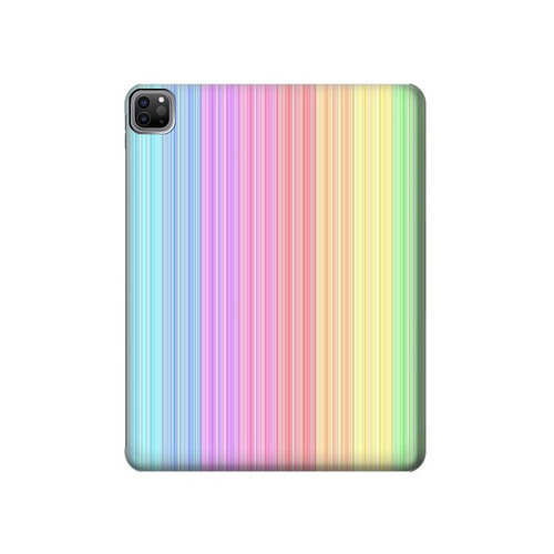 W3849 Colorful Vertical Colors Tablet Hard Case For iPad Pro 12.9 (2022,2021,2020,2018, 3rd, 4th, 5th, 6th)