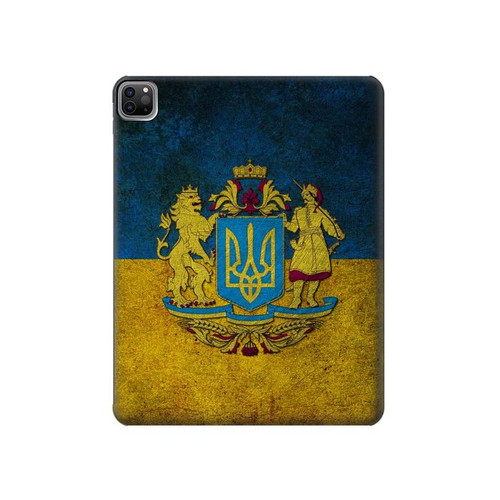 W3858 Ukraine Vintage Flag Tablet Hard Case For iPad Pro 12.9 (2022,2021,2020,2018, 3rd, 4th, 5th, 6th)