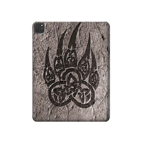 W3832 Viking Norse Bear Paw Berserkers Rock Tablet Hard Case For iPad Pro 11 (2021,2020,2018, 3rd, 2nd, 1st)