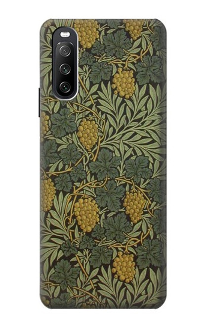 W3662 William Morris Vine Pattern Hard Case and Leather Flip Case For Sony Xperia 10 III Lite