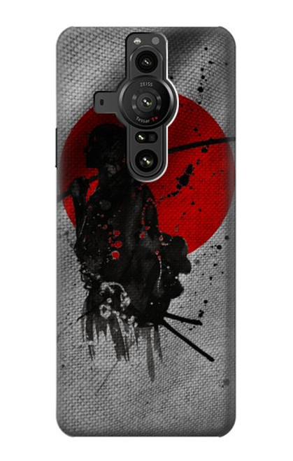 W3517 Japan Flag Samurai Hard Case and Leather Flip Case For Sony Xperia Pro-I