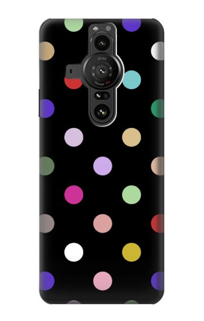 W3532 Colorful Polka Dot Hard Case and Leather Flip Case For Sony Xperia Pro-I