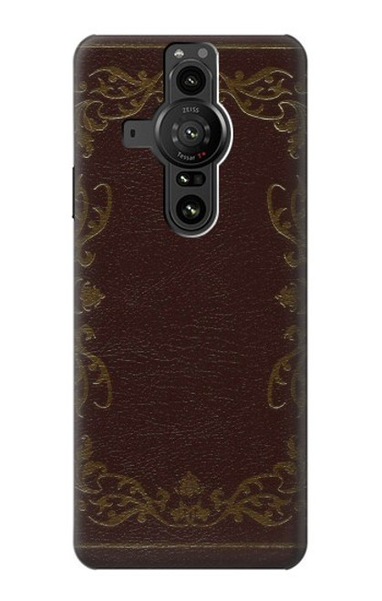 W3553 Vintage Book Cover Hard Case and Leather Flip Case For Sony Xperia Pro-I