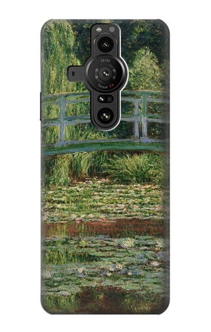 W3674 Claude Monet Footbridge and Water Lily Pool Hard Case and Leather Flip Case For Sony Xperia Pro-I