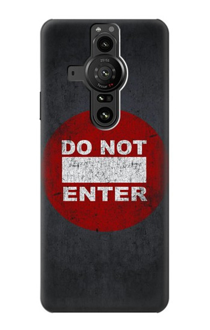 W3683 Do Not Enter Hard Case and Leather Flip Case For Sony Xperia Pro-I