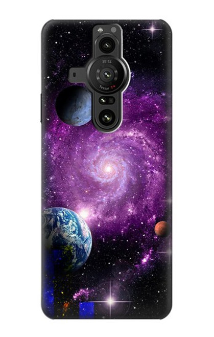 W3689 Galaxy Outer Space Planet Hard Case and Leather Flip Case For Sony Xperia Pro-I