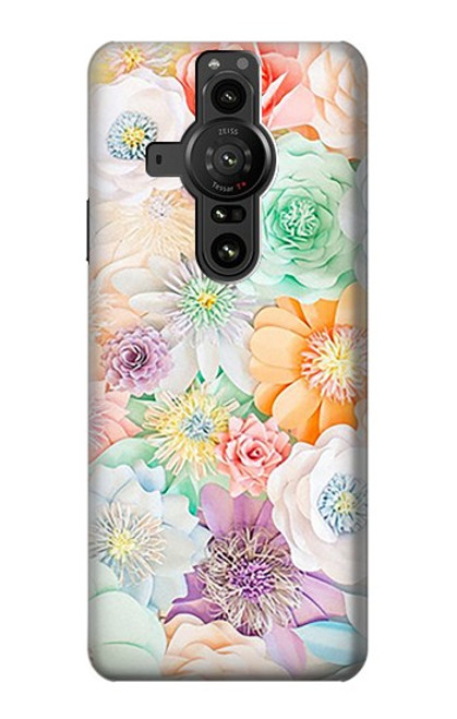 W3705 Pastel Floral Flower Hard Case and Leather Flip Case For Sony Xperia Pro-I
