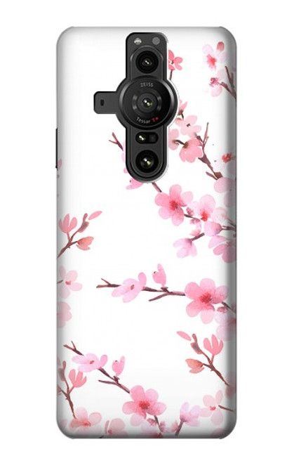W3707 Pink Cherry Blossom Spring Flower Hard Case and Leather Flip Case For Sony Xperia Pro-I
