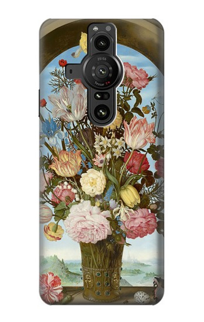 W3749 Vase of Flowers Hard Case and Leather Flip Case For Sony Xperia Pro-I