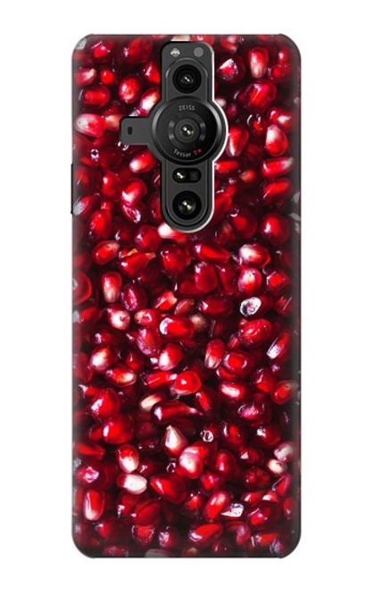 W3757 Pomegranate Hard Case and Leather Flip Case For Sony Xperia Pro-I