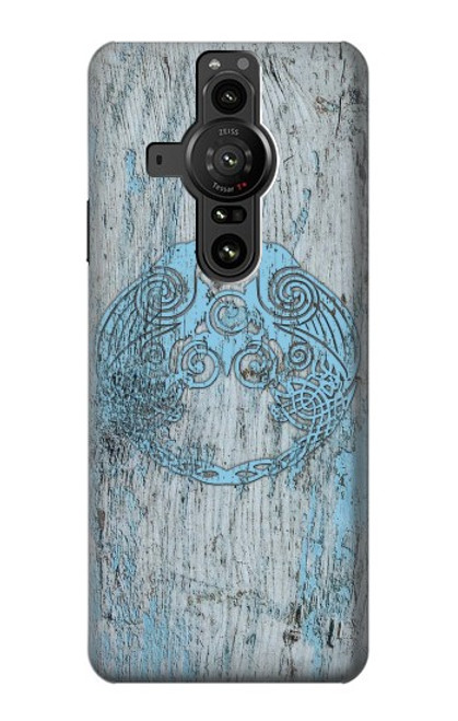 W3829 Huginn And Muninn Twin Ravens Norse Hard Case and Leather Flip Case For Sony Xperia Pro-I