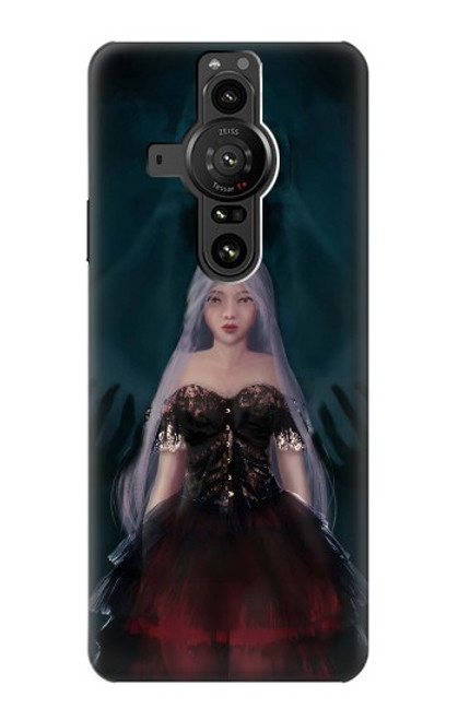 W3847 Lilith Devil Bride Gothic Girl Skull Grim Reaper Hard Case and Leather Flip Case For Sony Xperia Pro-I