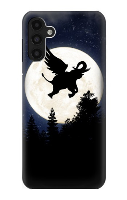 W3323 Flying Elephant Full Moon Night Hard Case and Leather Flip Case For Samsung Galaxy A13 4G