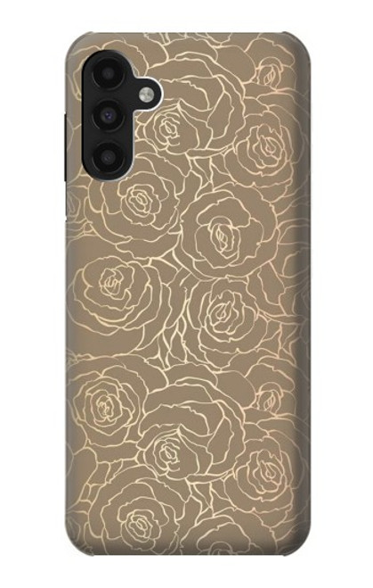 W3466 Gold Rose Pattern Hard Case and Leather Flip Case For Samsung Galaxy A13 4G