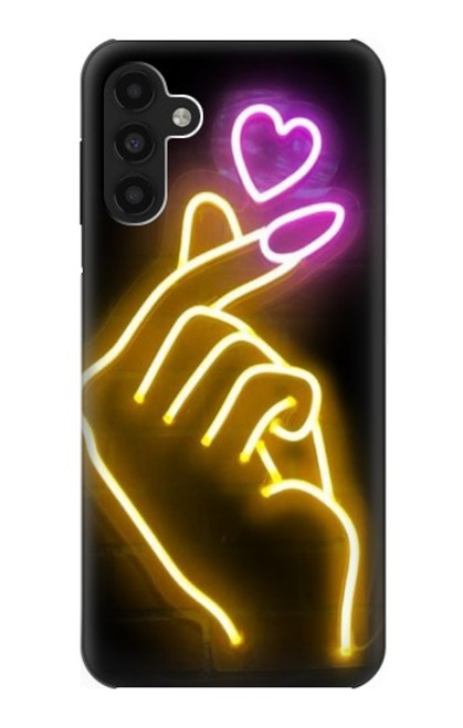 W3512 Cute Mini Heart Neon Graphic Hard Case and Leather Flip Case For Samsung Galaxy A13 4G