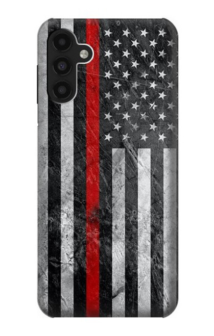 W3687 Firefighter Thin Red Line American Flag Hard Case and Leather Flip Case For Samsung Galaxy A13 4G