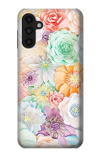 W3705 Pastel Floral Flower Hard Case and Leather Flip Case For Samsung Galaxy A13 4G