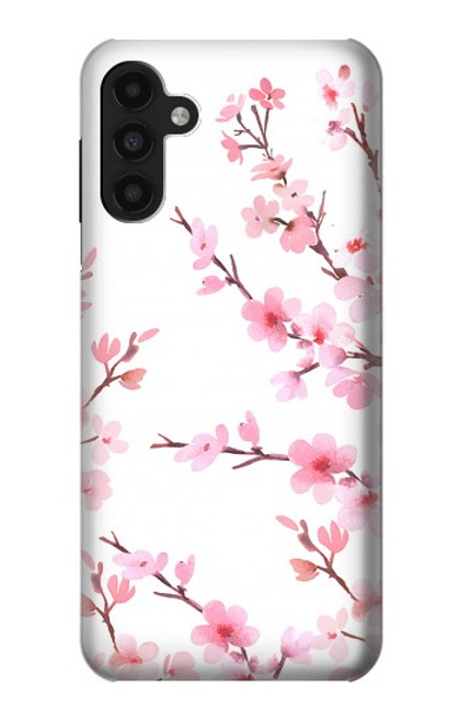 W3707 Pink Cherry Blossom Spring Flower Hard Case and Leather Flip Case For Samsung Galaxy A13 4G