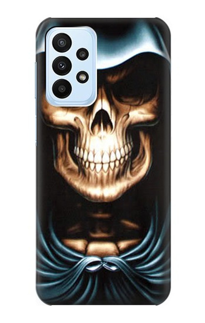 W0225 Skull Grim Reaper Hard Case and Leather Flip Case For Samsung Galaxy A23