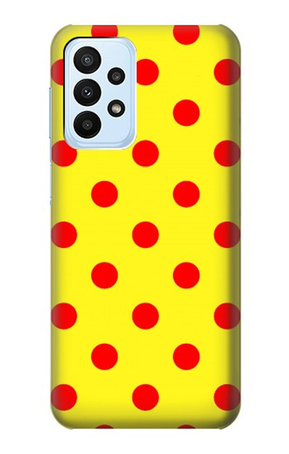 W3526 Red Spot Polka Dot Hard Case and Leather Flip Case For Samsung Galaxy A23