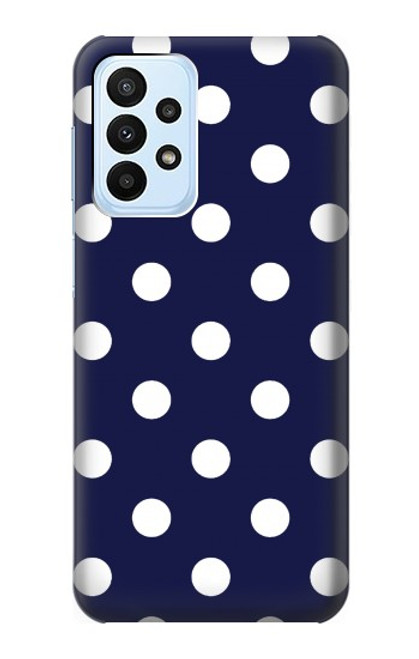 W3533 Blue Polka Dot Hard Case and Leather Flip Case For Samsung Galaxy A23