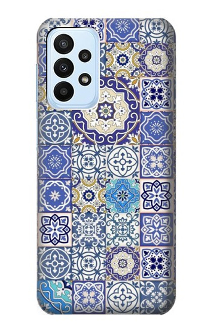 W3537 Moroccan Mosaic Pattern Hard Case and Leather Flip Case For Samsung Galaxy A23