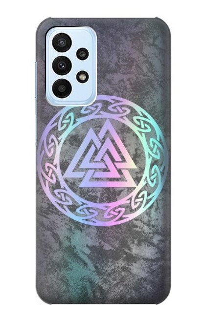 W3833 Valknut Odin Wotans Knot Hrungnir Heart Hard Case and Leather Flip Case For Samsung Galaxy A23
