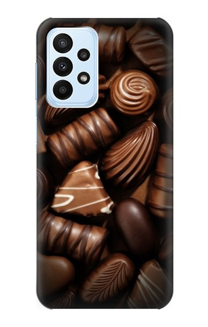 W3840 Dark Chocolate Milk Chocolate Lovers Hard Case and Leather Flip Case For Samsung Galaxy A23