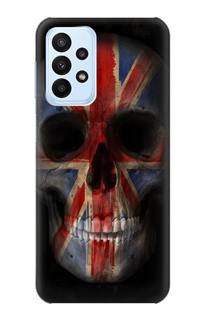 W3848 United Kingdom Flag Skull Hard Case and Leather Flip Case For Samsung Galaxy A23