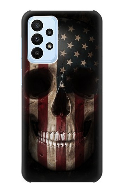 W3850 American Flag Skull Hard Case and Leather Flip Case For Samsung Galaxy A23